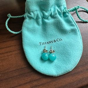 Authentic Tiffany & Co Amazonite stud earrings
